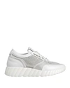 Baldinini Woman Sneakers White Size 6 Leather, Textile Fibers