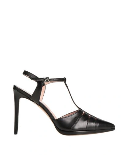 Anna F. Woman Pumps Black Size 10 Leather