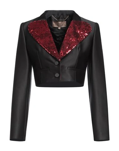 Simona Corsellini Woman Blazer Black Size 6 Polyester, Polyamide, Elastane