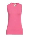 Compagnia Italiana Woman Sweater Fuchsia Size S Viscose, Polyester In Pink