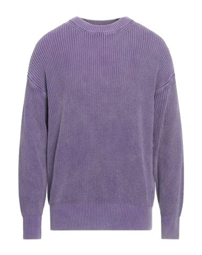 Amish Man Sweater Purple Size M Cotton