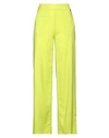 LUCKYLU  MILANO LUCKYLU MILANO WOMAN PANTS ACID GREEN SIZE 10 VISCOSE, POLYESTER