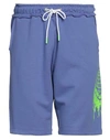 Pablic Man Shorts & Bermuda Shorts Purple Size Xl Cotton In Purple