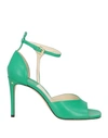 Laurence Dacade Woman Sandals Green Size 6 Soft Leather