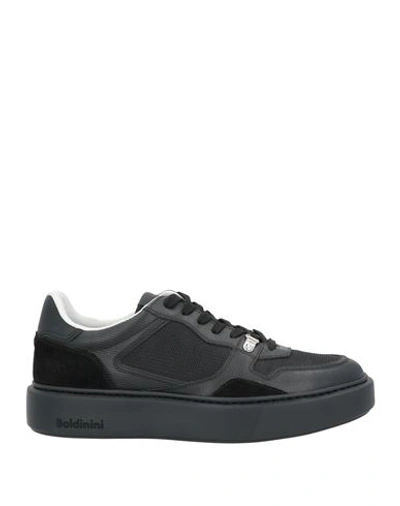 Baldinini Man Sneakers Black Size 13 Leather