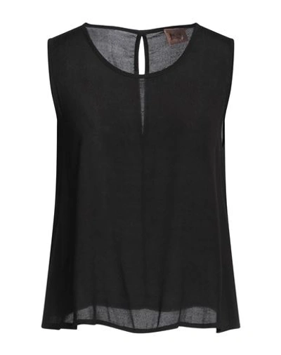 Même Road Woman Top Black Size 4 Viscose, Rayon In Black