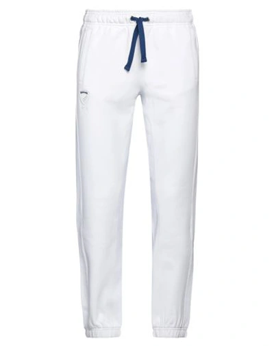 Blauer Man Pants White Size S Cotton, Polyester