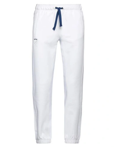 Blauer Man Pants White Size M Cotton, Polyester