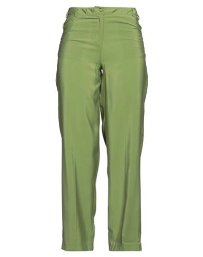 Jijil Woman Pants Sage Green Size 6 Viscose, Polyester