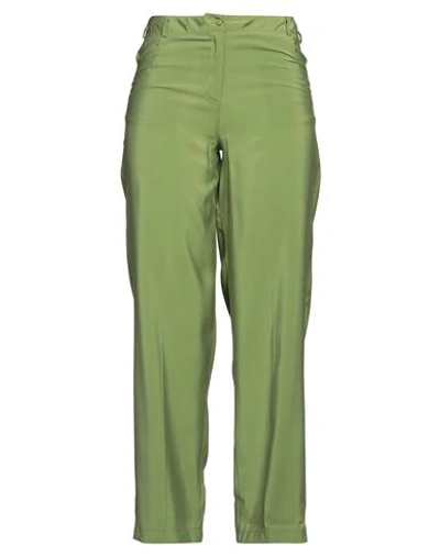 Jijil Woman Pants Sage Green Size 8 Viscose, Polyester