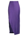 Malloni Woman Maxi Skirt Purple Size 6 Viscose, Rayon