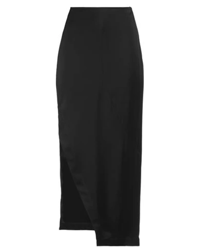 Malloni Woman Maxi Skirt Black Size 10 Viscose, Rayon