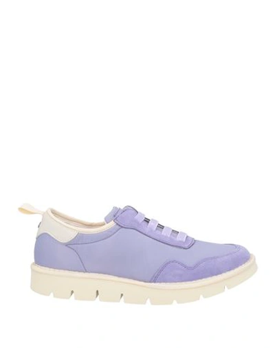 Pànchic Panchic Woman Sneakers Purple Size 6 Textile Fibers, Soft Leather