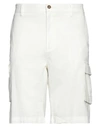 Hamaki-ho Man Shorts & Bermuda Shorts White Size 36 Linen, Cotton