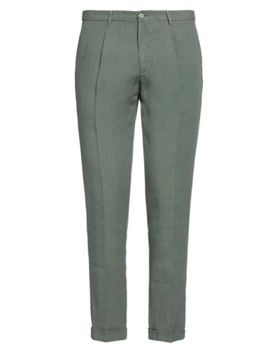 Santaniello Man Pants Sage Green Size 34 Linen