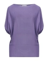 Snobby Sheep Woman Sweater Light Purple Size 8 Cotton, Silk