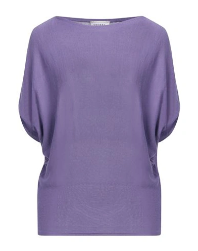 Snobby Sheep Woman Sweater Light Purple Size 10 Cotton, Silk