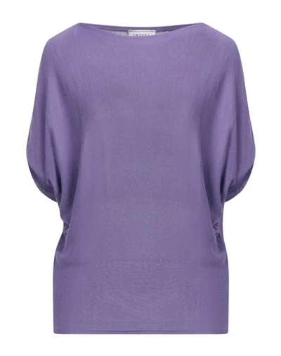 Snobby Sheep Woman Sweater Light Purple Size 8 Cotton, Silk
