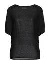 Snobby Sheep Woman Sweater Black Size 8 Cotton, Silk