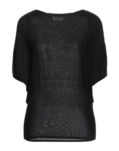 Snobby Sheep Woman Sweater Black Size 8 Cotton, Silk In Black