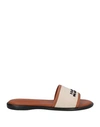 Isabel Marant Vikee Leather-trimmed Canvas Sandals In Beige