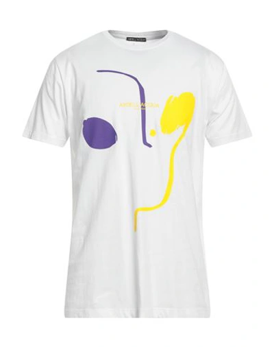 Alessandro Dell'acqua Man T-shirt White Size L Cotton
