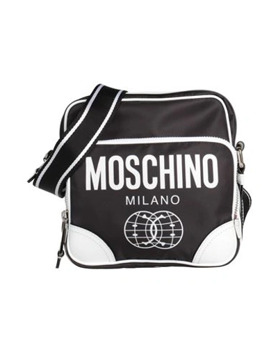 Moschino Double Smile World Vintage Cross Body In Black