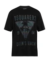 Dsquared2 Man T-shirt Black Size Xxl Cotton