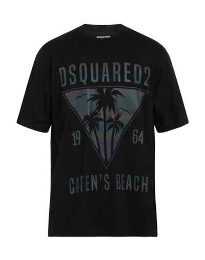 Dsquared2 Man T-shirt Black Size Xxl Cotton