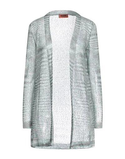 Missoni Woman Cardigan Sage Green Size 8 Viscose, Polyester