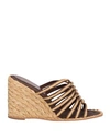 Paloma Barceló Woman Espadrilles Black Size 8 Textile Fibers In Brown