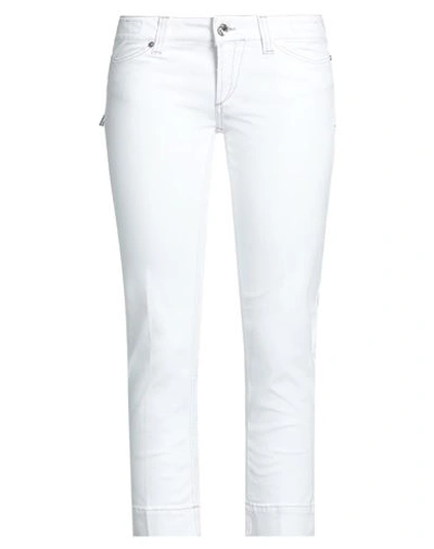 JACOB COHЁN JACOB COHЁN WOMAN JEANS WHITE SIZE 30 COTTON, ELASTANE