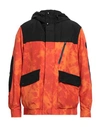 Woolrich Man Overcoat Orange Size L Polyester
