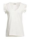 Croche Crochè Woman T-shirt Cream Size L Cotton In White