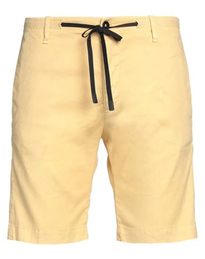 Michael Coal Man Shorts & Bermuda Shorts Light Yellow Size 33 Wool, Cotton, Elastane