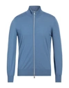 Brunello Cucinelli Man Cardigan Pastel Blue Size 44 Virgin Wool, Cashmere