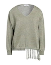 Fabrication Général Paris Woman Sweater Military Green Size Onesize Acrylic In Green