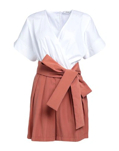 Jijil Woman Jumpsuit White Size 8 Viscose, Polyester, Cotton, Nylon