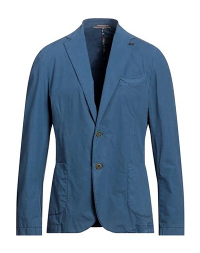 Bob Man Blazer Pastel Blue Size 42 Lyocell, Cotton, Elastane In Blue