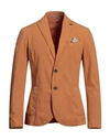 Bob Man Blazer Apricot Size 42 Lyocell, Cotton, Elastane In Orange