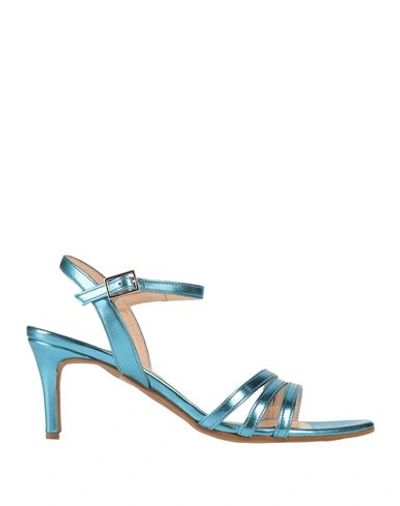 Showroom Woman Sandals Light Blue Size 9 Leather