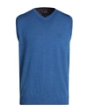 Paul & Shark Man Sweater Blue Size S Virgin Wool