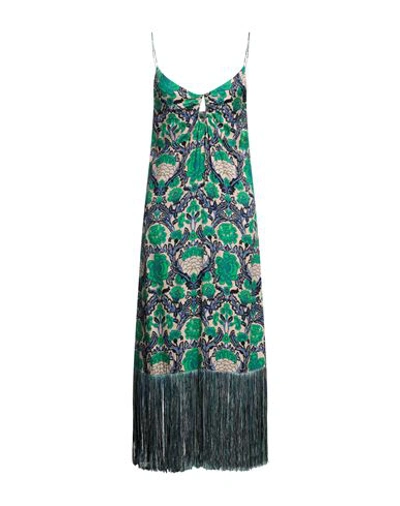 Simona Corsellini Woman Maxi Dress Green Size 8 Viscose