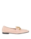 Baldinini Woman Loafers Pink Size 6 Leather In Pink