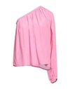 Même Road Woman Top Pink Size 2 Viscose, Silk