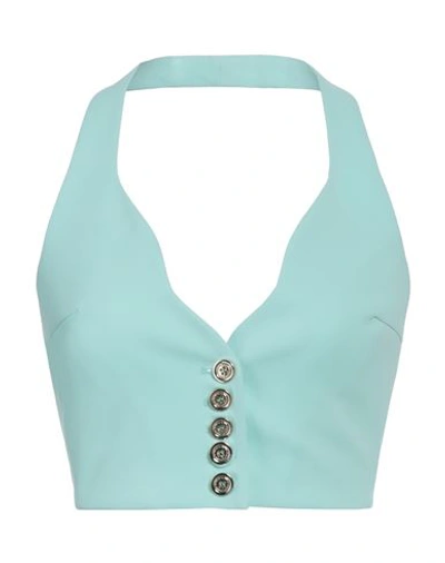Pinko Woman Top Light Green Size 6 Polyester, Elastane