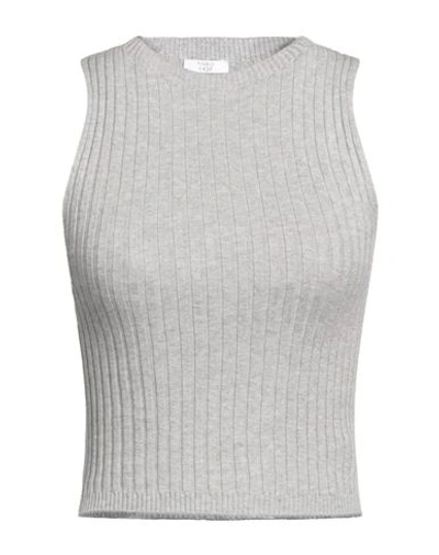 Peserico Easy Woman Top Grey Size 8 Cotton In Grey