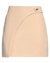 Simona Corsellini Woman Mini Skirt Beige Size 6 Polyester, Elastane In Beige