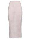Alessandra Rich Woman Midi Skirt Pink Size 6 Viscose, Polyamide, Polyester
