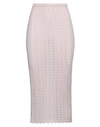 Alessandra Rich Woman Midi Skirt Pink Size 4 Viscose, Polyamide, Polyester